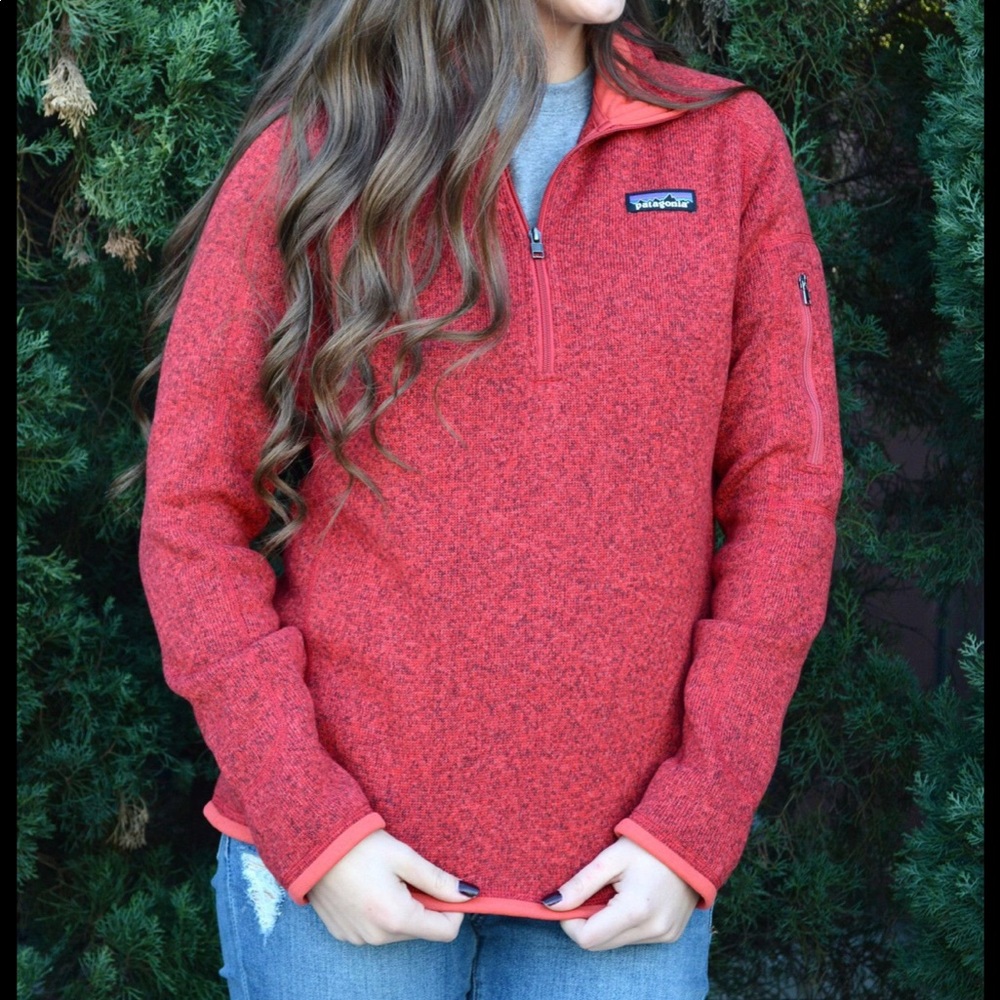 Patagonia Red 1/4 Zip Pullover